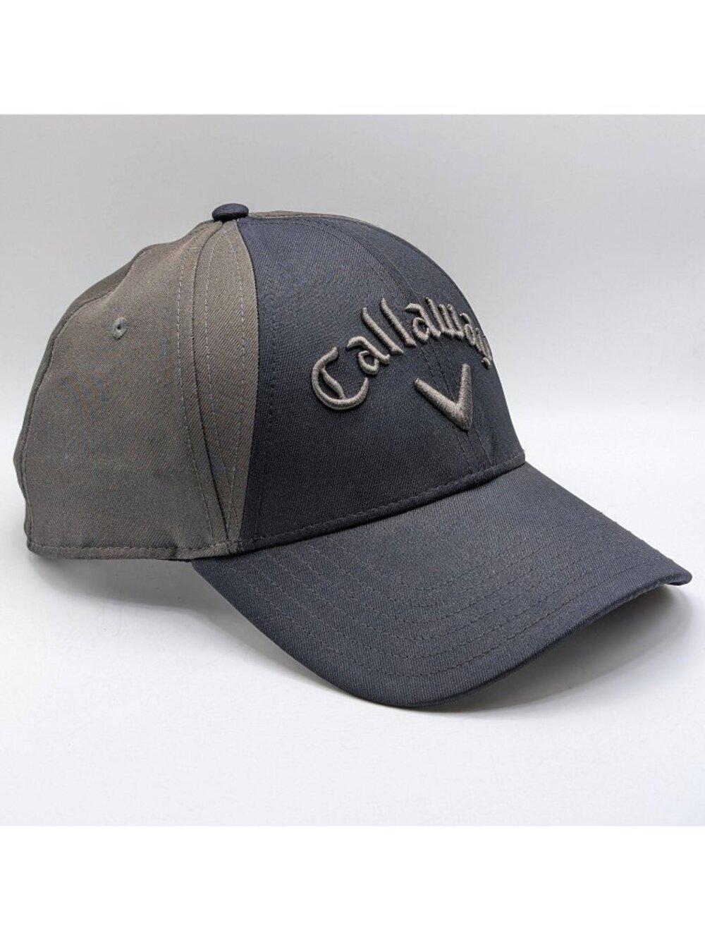 Callaway Golf Hat Snapback Cap Black Gray Unisex Two Tone Outdoors Dad
